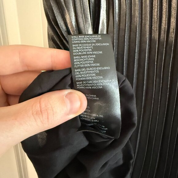 NEW The Isobel Silky Pleated Skirt by Maeve Size Medium Color Black Grey - Picture 6 of 6